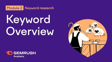 How to Perform Keyword Research With the Keyword Overview Report|  Lesson 6/12 | SEMrush Academy