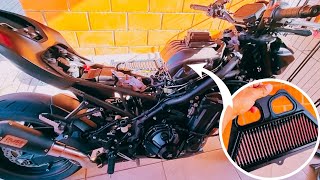 COMO TROCAR O FILTRO DE AR DA KAWASAKI Z900 - FILTRO K&N - UNBOXING