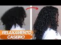 RELAXAMENTO CASEIRO para Cabelos Cacheados: REDUZ o volume e o frizz, define os cachos