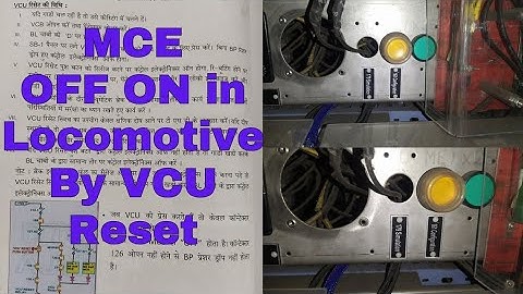 VCU Reset Durning Loco Running without BP drop | MCE off on by VCU reset |