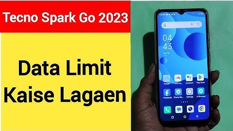 How to set data usege, Tecno Spark Go 2023 me data limit Kaise lagaen