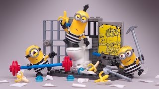 Minions In Prison And Jail Break By Mega Construx Deable Me 3 - Stop Motion & Magic Speed Build