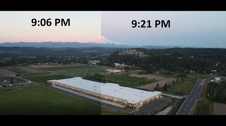 Mt Rainier Sunset Time lapse from Puyallup Washington DJI Mini 2 Drone 1080P 6/25/2022