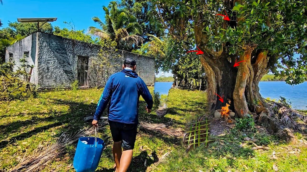 MUITOS não teriam CORAGEM 🔥 Você Arriscaria??? (Acampamento ABANDONADO) Pescaria e Sobrevivência