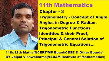 NCERT Class 11 Maths Chapter 3, Trigonometry (CBSE & MP Board) Full chapter in Hindi