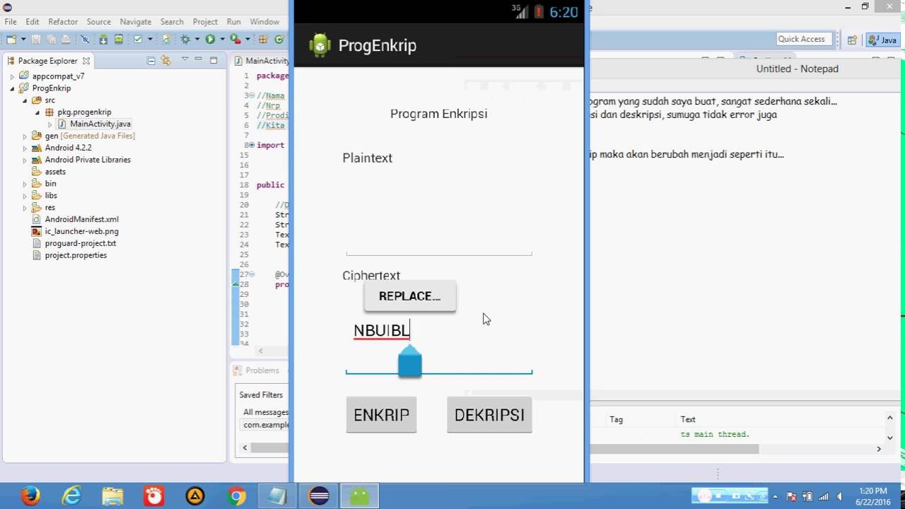 Membuat Aplikasi Android Enkripsi Sederhana Dengan Ceasar Chiper Youtube