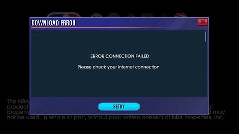 NBA 2K MOBILE ERROR FIX