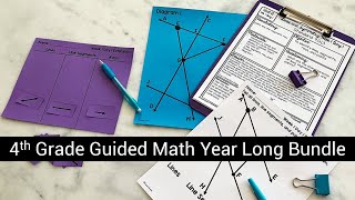 4th Grade Guided Math Year Long Bundle Preview