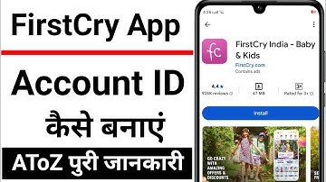 FirstCry App Par Account Kaise Banaye || How To Create Account On FirstCry App || firstcry App