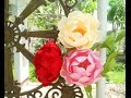 Peony with crepe paper - Craft Tutorial