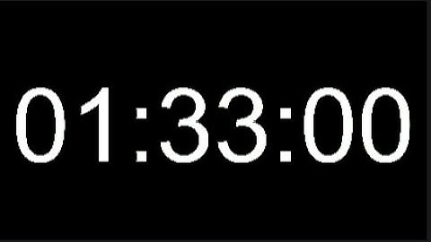 1 Hour 33 Minute Timer - 93 Minute Countdown - 5580 Seconds Alarm
