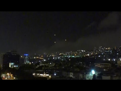 Raw video | Israel intercepts drones amid Iran attack