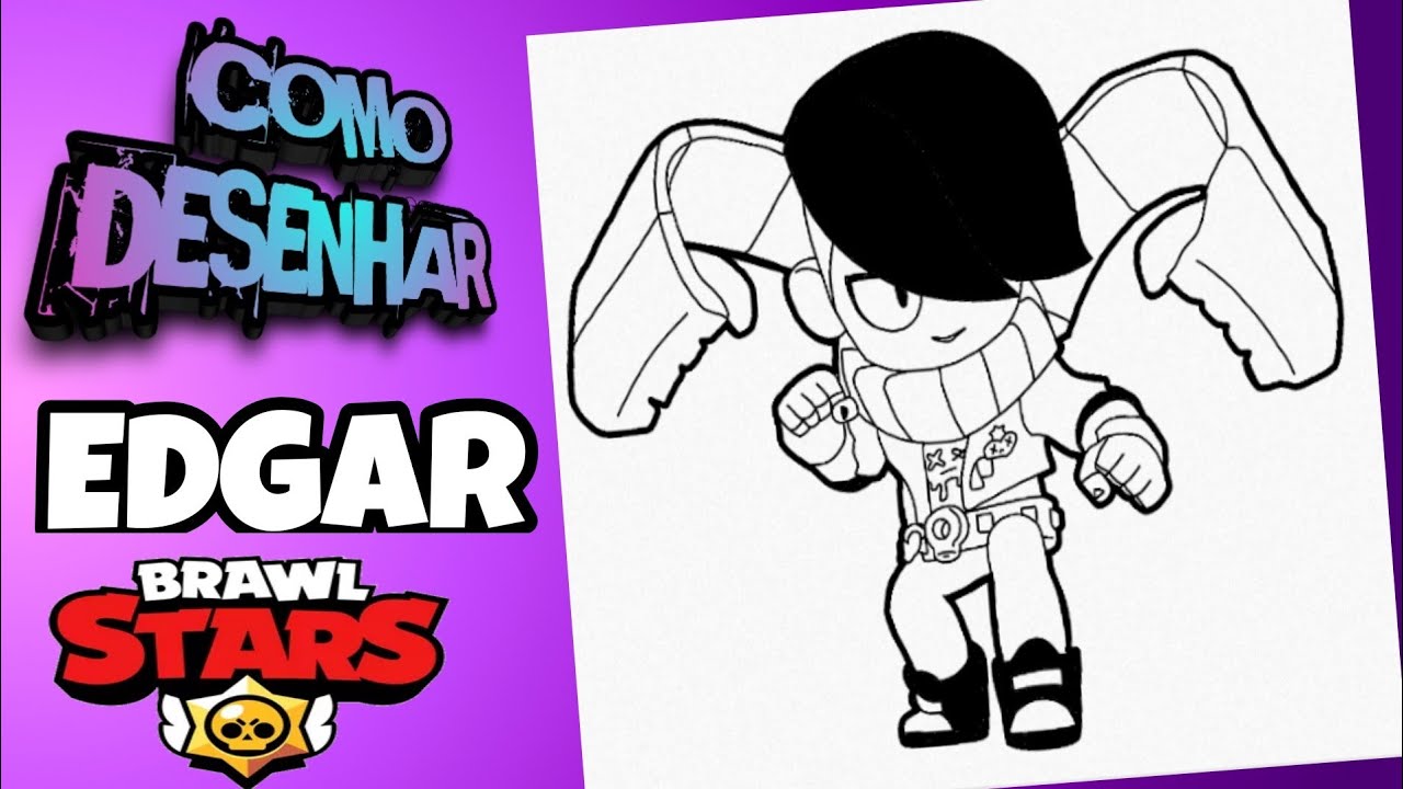 Como Desenhar O Edgar Do Brawl Stars Passo A Passo How To Draw Edgar From Brawl Stars Step By Step Youtube - desenhos do brawl stars edgar