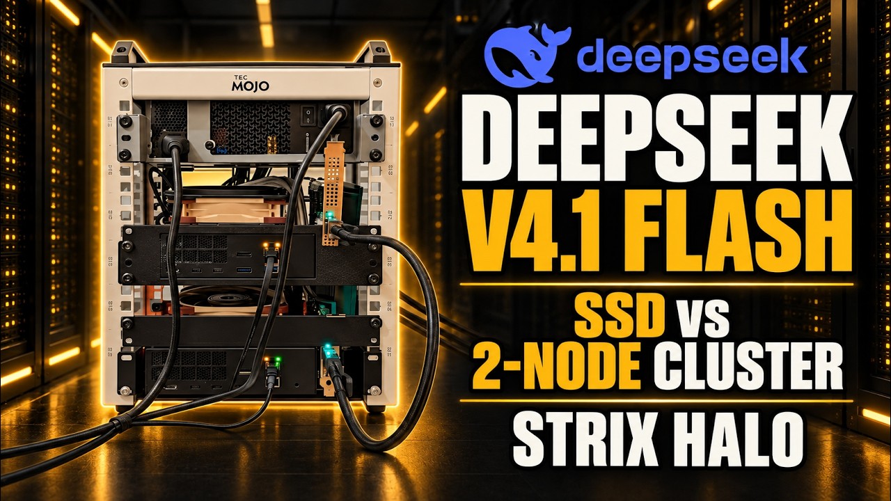 DeepSeek V4.1 Flash on Strix Halo: Single-Node SSD vs Two-Node Cluster (DwarfStar)