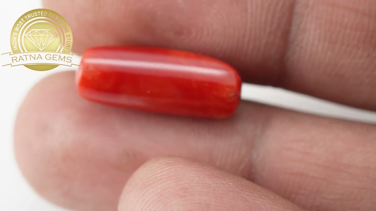 Moonga Stone 8.33 Ratti (7.58 Carat) - Italian Red Coral 4 Product video for Moonga Stone 8.33 Ratti (7.58 Carat) - Italian Red Coral