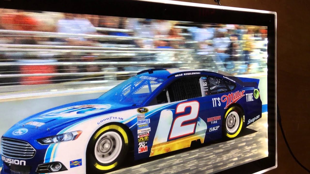 Miller Lite Racing Interactive Opti Neon LED Nascar Sign YouTube