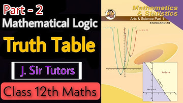 Mathematical Logic - Part 2 | New Syllabus Class 12th Maths-1 | Maharashtra Board | J.Sir Tutors