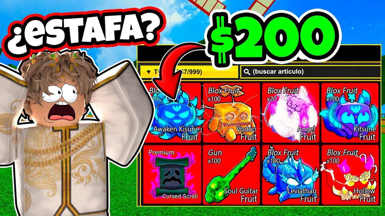 COMPRE una CUENTA de BLOX FRUITS de MAS de 200 DOLARES! (ESTAFA?)