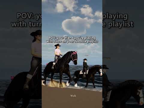 When your friend plays music and you start vibing through the screen 🎶 #horsegame #horse #gaming