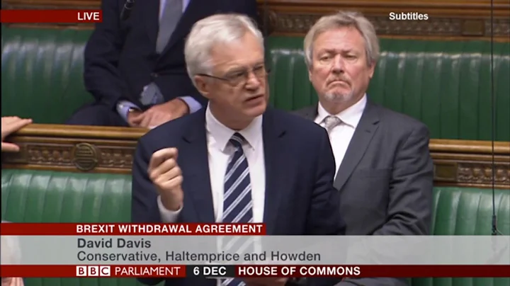 David Davis MP in the Brexit Withdrawal Agreement debate, summarising the key problems with the deal