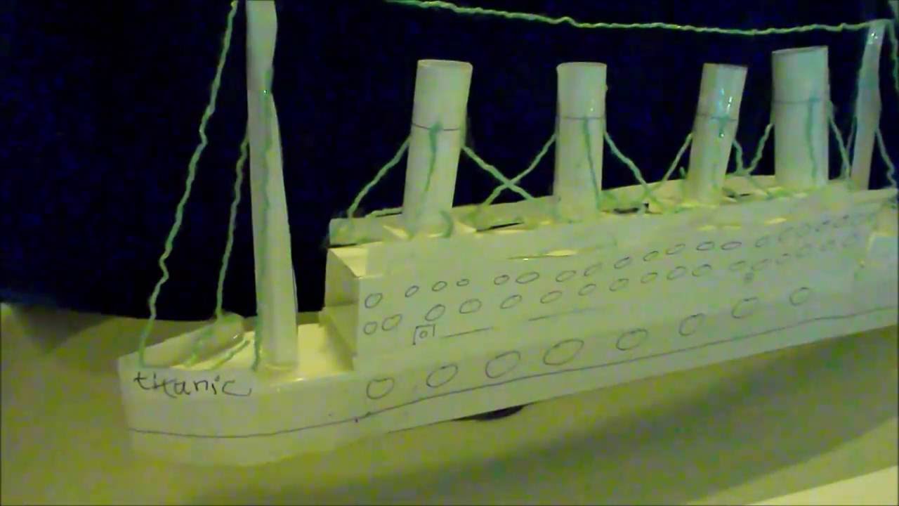 model titanic sinking making on paper - YouTube