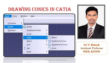 DRAWING CONICS IN CATIA - ELLIPSE - PARABOLA - HYPERBOLA - CONIC