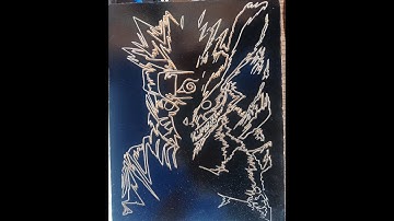 Naruto carving using a cnc طابعة حفر على الخشب ( راوتر )