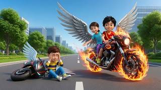 Shiva vs Rudra 🔥 Grand Bike Race | White Dragon Bike vs Flame Bike 🏍️ | Shiva Saves His Honor! screenshot 2