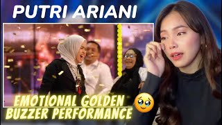 PUTRI ARIANI - receives the GOLDEN BUZZER from Simon Cowell | Auditions | AGT 2023|REACTION