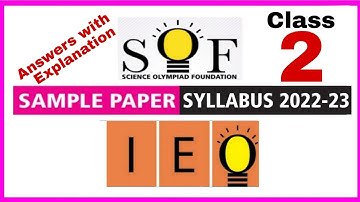 Class 2 IEO English Olympiad Sample Paper 2022-23