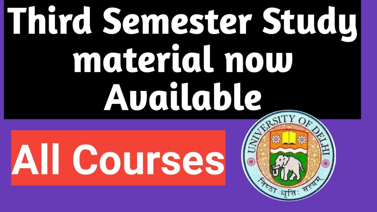 SOL Third Semester Study materials available in Hard copy 2021