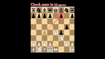 check mate in 12 move ♟️✅✅|| #shorts #chess