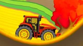 Мультики Машинки. Осенние Гонки На Ферме. Трактор Фургон Грузовик. Farm Racing