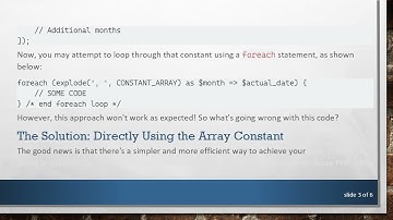 Mastering Associative Array Constants in PHP with Foreach