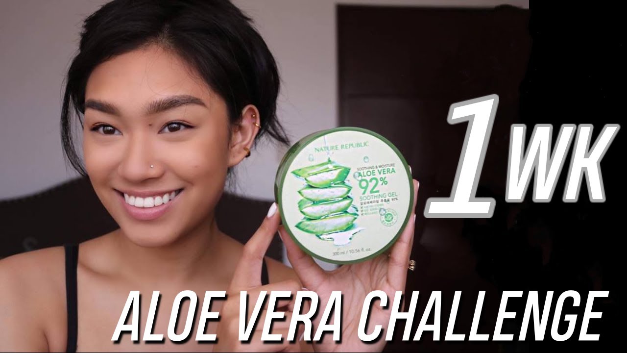 1 WEEK OF ALOE VERA CHALLENGE!!!! 