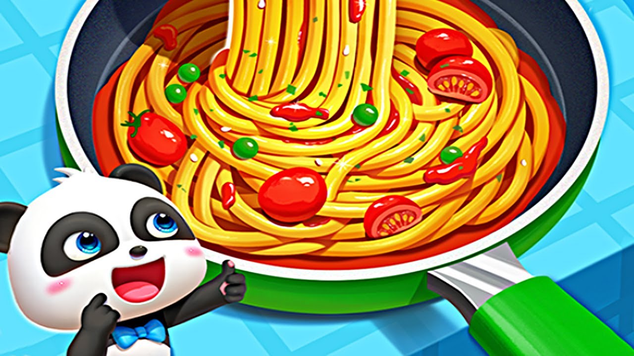 Little Panda's Restaurant Chef #3 - Help Kiki to Set up Today's Menu - Babybus Games