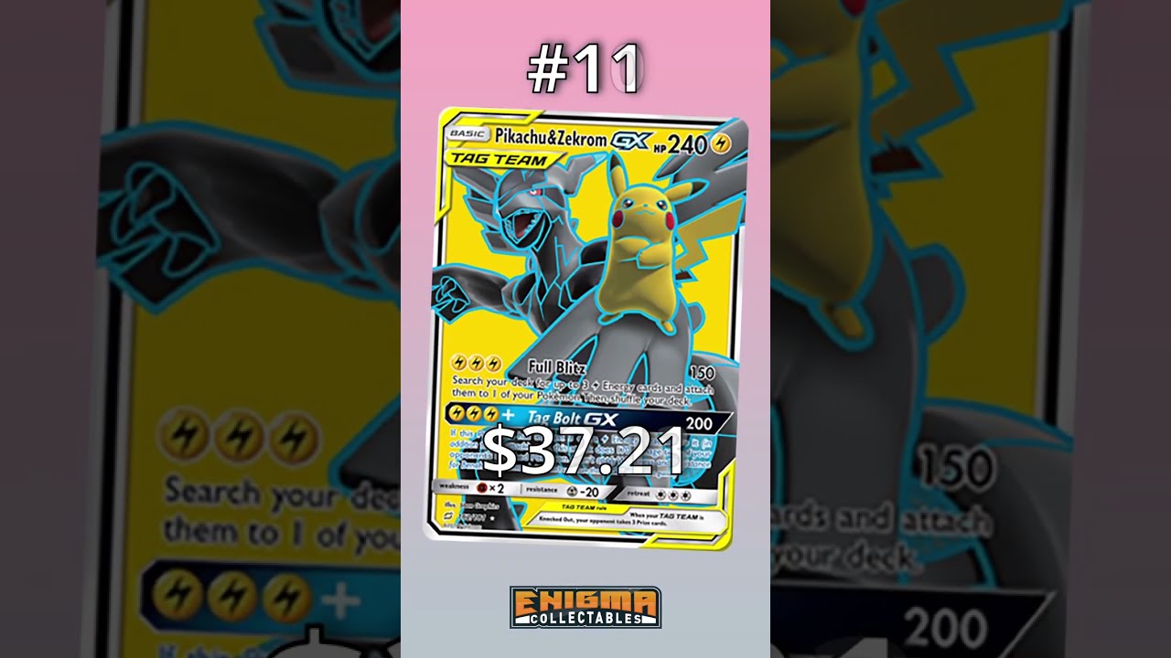 Top 20 Most Expensive Team Up Pok Mon Cards From Tag Shorts Pokemon Pokemoncards