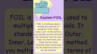 ChatGPT Explains the FOIL Method #chatgpt #learnmaths