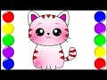 how to draw a cat 🐈 for kids