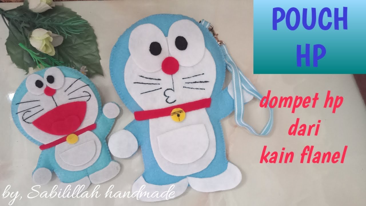 DIY pouch handphone || dompet hp dari kain flanel