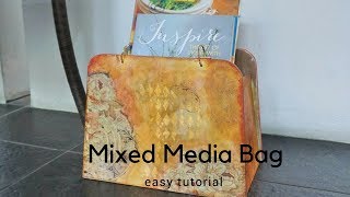 Studio Decoupage Tutorial Mixed Media Leather Bag Effect Part 1