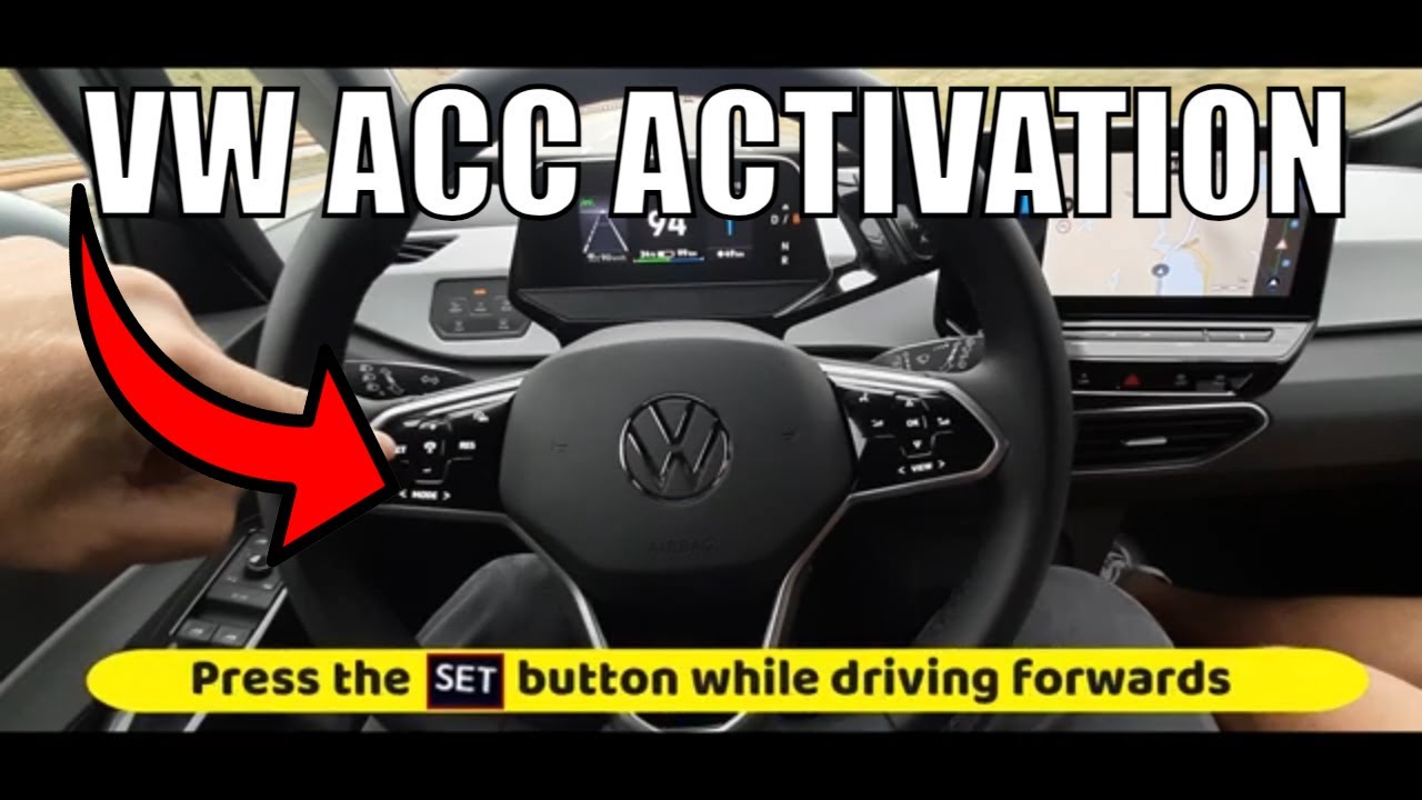 VW ID Adaptive Cruise Control Activation YouTube