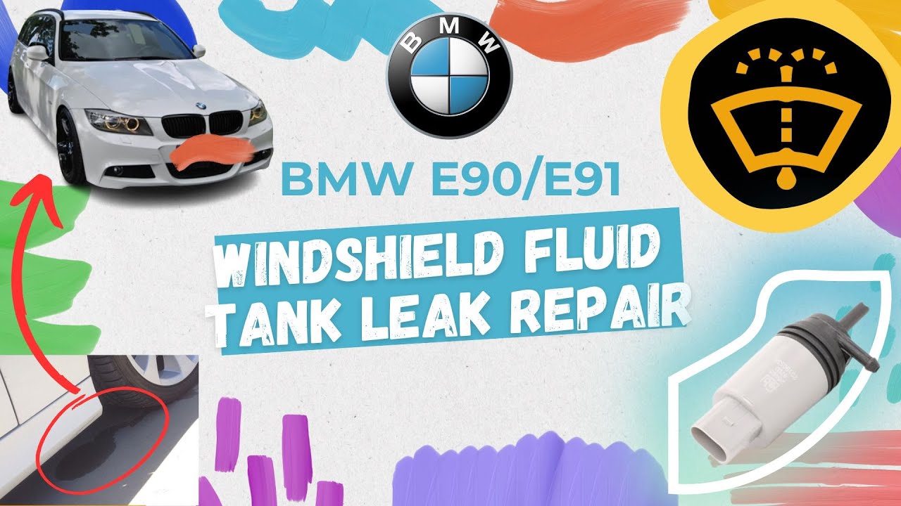 BMW E90, E91 WATER LEAK REPAIR (WINDOW WASHER TANK) - YouTube