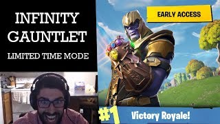 1st Time Playing THANOS in Fortnite (Infinity Gauntlet Limited Time Mashup)