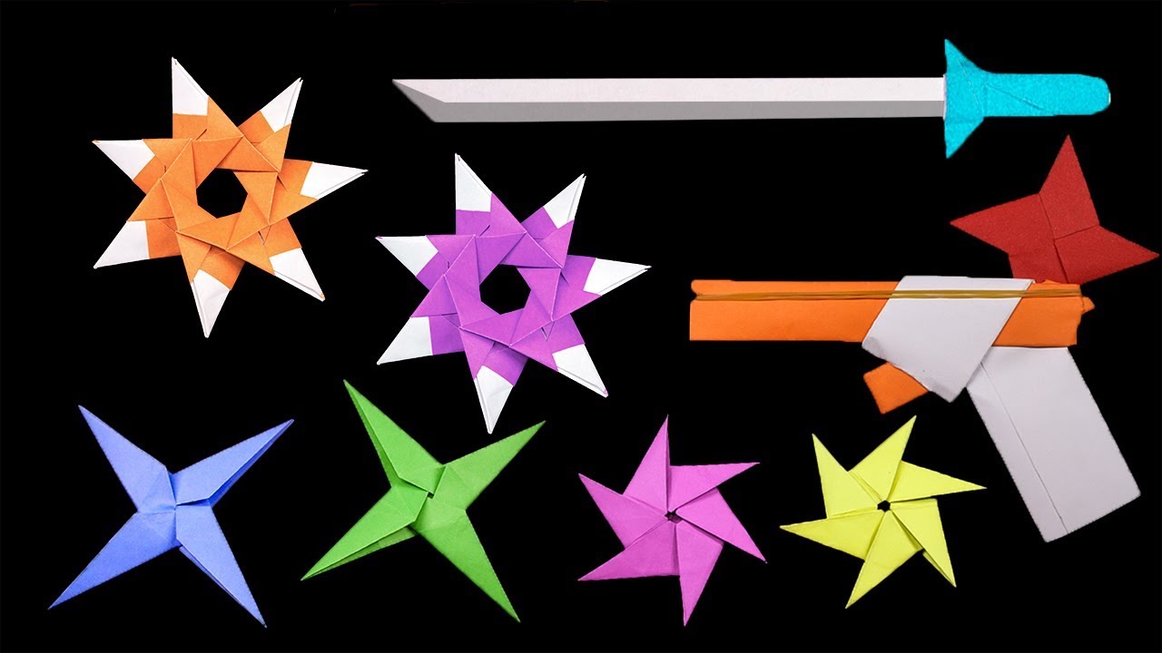 Top 05 Easy Origami Ninja Starswordgun How To Make