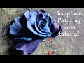 Sculpture painting rose tutorial how to make rose with sculpture paste