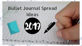 Bullet Journal Spread Ideas 2019