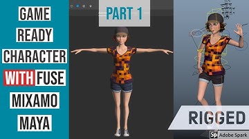 Rigged Game Ready Character (Fuse Mixamo & Maya) Part-1 - CGFamily