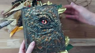 Dragon junk journal Amber eye