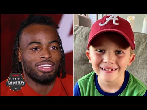 How an 8-year-old Alabama fan inspired RB Najee Harris&#039; 5 TD game vs. Ole Miss | College GameDay